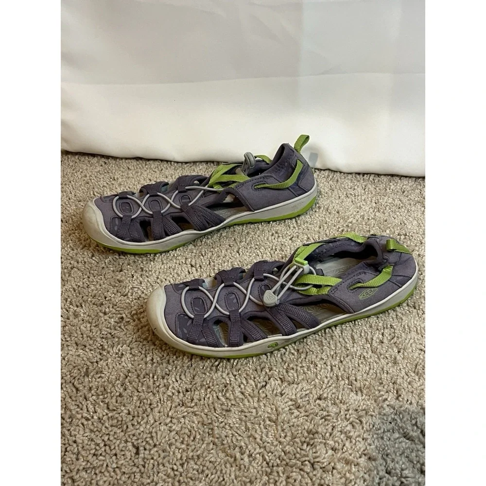 Keen Youth Size 6 Sandals Purple Green Hiking Shoes 1016694 Water Beach‎